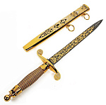 0012237 Златоуст Оружие сувенирное КОРТИК "Морской" дамаск (цельномет. ножны) KRM