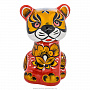 Фарфоровая статуэтка "Тигр". Хохлома, фотография 2. Интернет-магазин ЛАВКА ПОДАРКОВ