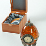 Шкатулка-часы с янтарём "Яйцо", фотография 1. Интернет-магазин ЛАВКА ПОДАРКОВ