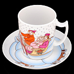 0028671/81.22648.00.1 ЛФЗ БОКАЛ+БЛЮД. Снежное утро"Веселая тройка"380мл ТН1 (без крышки)