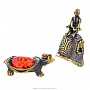 Сувенирный колокольчик "Буратино и Тортилла" с янтарем, фотография 2. Интернет-магазин ЛАВКА ПОДАРКОВ