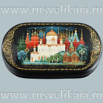 22350 Лаковая миниатюра Шкатулка "Храм Христа Спас." (АР Скворцова)12*06см (1155-1)