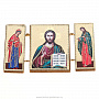 Икона-триптих "Господь Вседержитель" 9,5х5,5 см, фотография 1. Интернет-магазин ЛАВКА ПОДАРКОВ