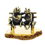 0045850/1095 Сувенир Коты Пара с сердцем Сувенир (белый)