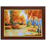 0065031-28*20см ПАННО настенной ПЕЙЗАЖ № 1 (янтарная крошка)