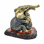 Статуэтка с янтарем "Пара слонов", фотография 2. Интернет-магазин ЛАВКА ПОДАРКОВ