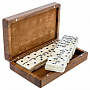 Домино в резной дубовой шкатулке "Дракон", фотография 1. Интернет-магазин ЛАВКА ПОДАРКОВ
