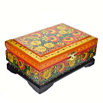 0064730/14*9-СЮЖЕТНАЯ ЛЕТО  Хохлома Шкатулка цвета в ассортименте Р3