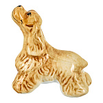 0080548 Фарфор СКУЛЬПТУРА "Американский кокер-спаниель" (стоит)(рыжий) 8*8см