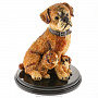 Скульптура из янтаря "Собака с щенками", фотография 2. Интернет-магазин ЛАВКА ПОДАРКОВ