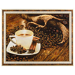 Картина янтарная "Кофейная симфония" 30х40 см