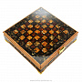 Шахматный ларец с инкрустацией и фигурами из янтаря, фотография 5. Интернет-магазин ЛАВКА ПОДАРКОВ