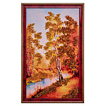 Картина янтарная "Пейзаж" 47х28 см