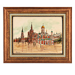0061784-36*29см Сувенирная керамика  "МОСКВА.КРАСНАЯ ПЛОЩАДЬ"  Багет Р.роспись
