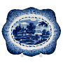 Тарелка сувенирная настенная "Пейзаж". Гжель, фотография 3. Интернет-магазин ЛАВКА ПОДАРКОВ