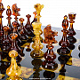 Шахматы с инкрустацией и фигурами из янтаря "Жемчужина Африки" 42х42 см, фотография 7. Интернет-магазин ЛАВКА ПОДАРКОВ