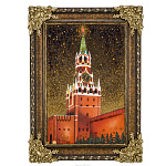 Картина янтарная "Спасская башня ночью" 60х40 см
