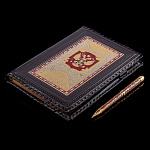 0070031 Златоуст НАБОР ЕЖЕДНЕВНИК С РУЧКОЙ  с симв РФ ZE 20365