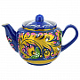 Чайник заварочный 0,6 л "Золотая кудрина". Хохлома, фотография 3. Интернет-магазин ЛАВКА ПОДАРКОВ