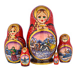 Матрешка "Зима. Тройка" 5 мест