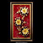 Картина янтарная "Лилии с цветами" 82х47 см, фотография 1. Интернет-магазин ЛАВКА ПОДАРКОВ