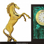 Часы из малахита "Конь", фотография 3. Интернет-магазин ЛАВКА ПОДАРКОВ
