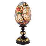 Пасхальное яйцо на подставке "Георгий Победоносец"