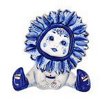 0069597 Гжель Скульптура "Солнышко в золоте" Авт. Тарыгин М.В.