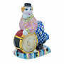 Статуэтка "Клоун на барабане". Гжель в цвете, фотография 1. Интернет-магазин ЛАВКА ПОДАРКОВ