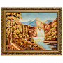 Картина янтарная "Водопад в горах" 30х40 см, фотография 1. Интернет-магазин ЛАВКА ПОДАРКОВ