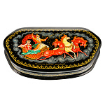 Шкатулка с художественной росписью "Тройка"