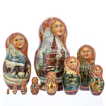 0072145 МАТРЕШКА РУСЬ 10 мест 25 см
