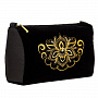 Косметичка "Игра". Черная с золотой вышивкой, фотография 5. Интернет-магазин ЛАВКА ПОДАРКОВ