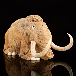 /и401 Изделия из кости Скульптура "МАМОНТ" Кость кита 25*14*13см