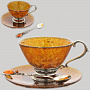 Янтарная чашка с блюдцем и ложкой, фотография 4. Интернет-магазин ЛАВКА ПОДАРКОВ