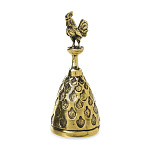 0033836 Бронза Сувенир КОЛОКОЛЬЧИК "ПЕТУШОК" 9*3,5см