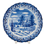 Тарелка декоративная "Пейзаж". Гжель, фотография 1. Интернет-магазин ЛАВКА ПОДАРКОВ