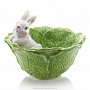 Салатник "Кролик в капусте", фотография 2. Интернет-магазин ЛАВКА ПОДАРКОВ