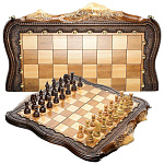 0037152/ho31113 ШАХМАТЫ+НАРДЫ резные "Арарат" с бронзой 50