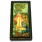 0078297 Лаковая миниатюра ШКАТУЛКА "Северная песня" 30*15 см 98,1