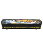 0021184 Лаковая миниатюра Шкатулка "Зимний вечер" (АР Ивакин) 18*3см (606)