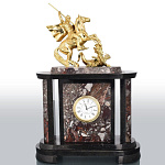 29025/3110 Нат.камень Часы "Георгий Победоносец" Креноид (3110)