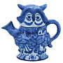 Чайник "Филин". Гжель, фотография 1. Интернет-магазин ЛАВКА ПОДАРКОВ