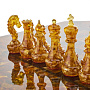 Шахматы с инкрустацией и фигурами из янтаря "Тело Платона" 46х46 см, фотография 7. Интернет-магазин ЛАВКА ПОДАРКОВ