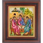 0046458/17*18,5см ИКОНА на перламутре "Троица" багет