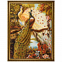 Картина янтарная "Павлины" 60 х 80 см, фотография 1. Интернет-магазин ЛАВКА ПОДАРКОВ