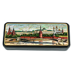 201337 ШКАТУЛКА с художественной росписью "МОСКВА" перламутр,18*7*3,5 см
