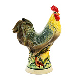-0,7л-цвет Фарфор ШТОФ "ПЕТУХ с цыпленком" в цвете 0,7л 5092
