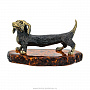 Статуэтка с янтарем "Собака такса Паро", фотография 1. Интернет-магазин ЛАВКА ПОДАРКОВ