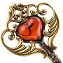 Брошь с янтарем "Ключик", фотография 3. Интернет-магазин ЛАВКА ПОДАРКОВ
